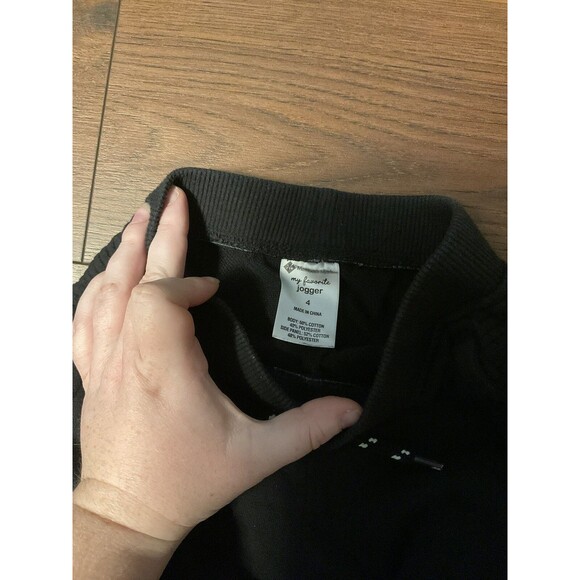Members Mark My Favorite Jogger Size 4 Black Elastic Waist Pockets pants - Picture 2 of 4